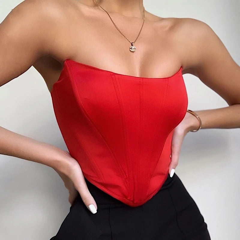 Sweetheart Neckline Cropped Corset
